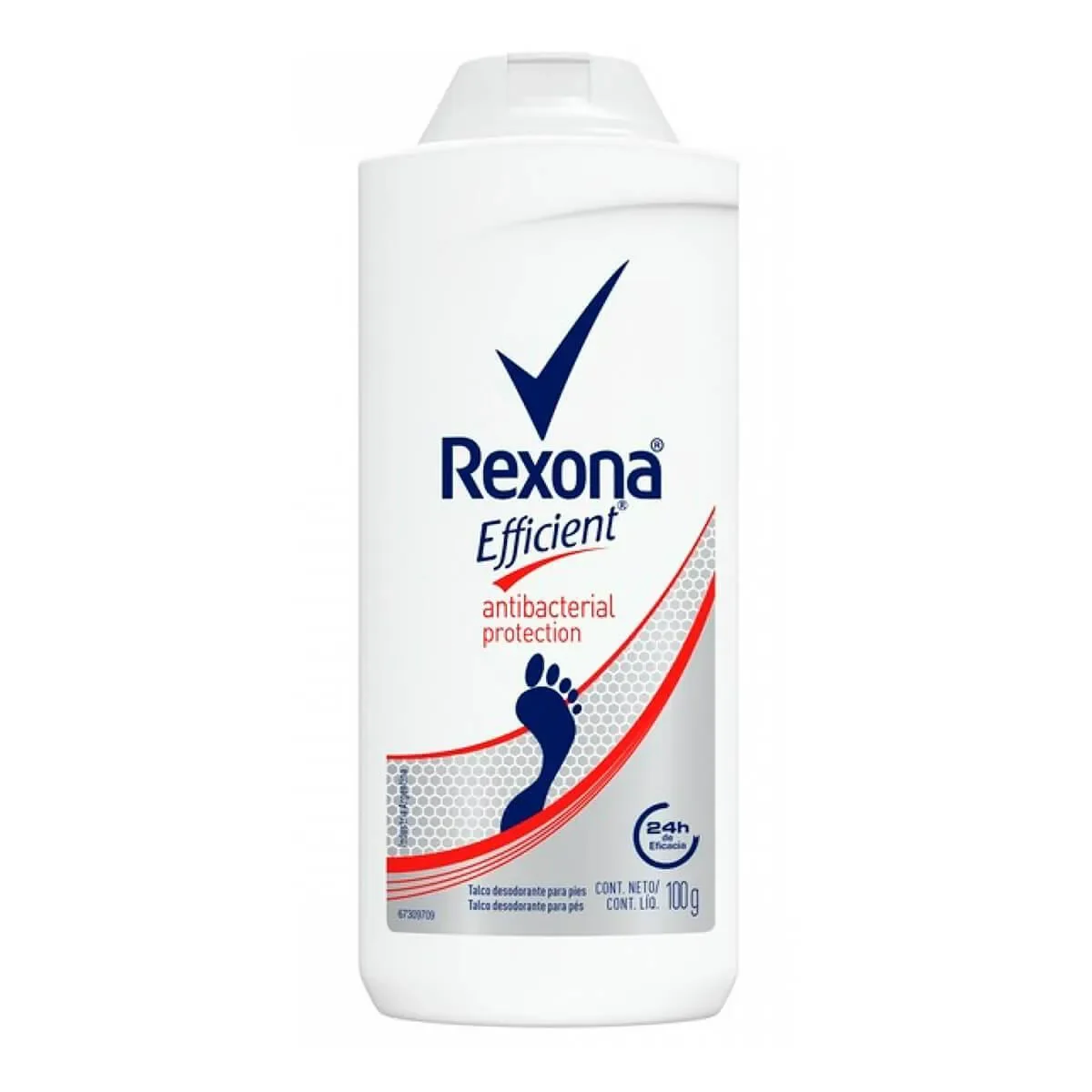 Talco Desodorante Para Pés Rexona Efficient Antibacterial - imagem 1