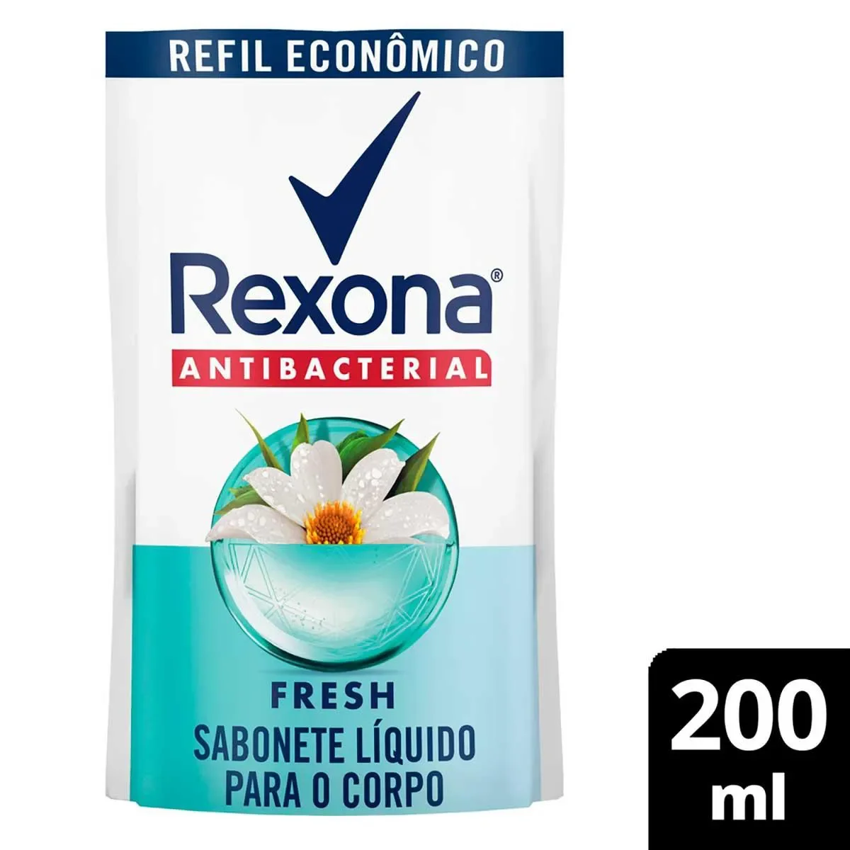 Refil Sabonete Líquido Rexona Antibacterial Fresh com 200ml - imagem 1