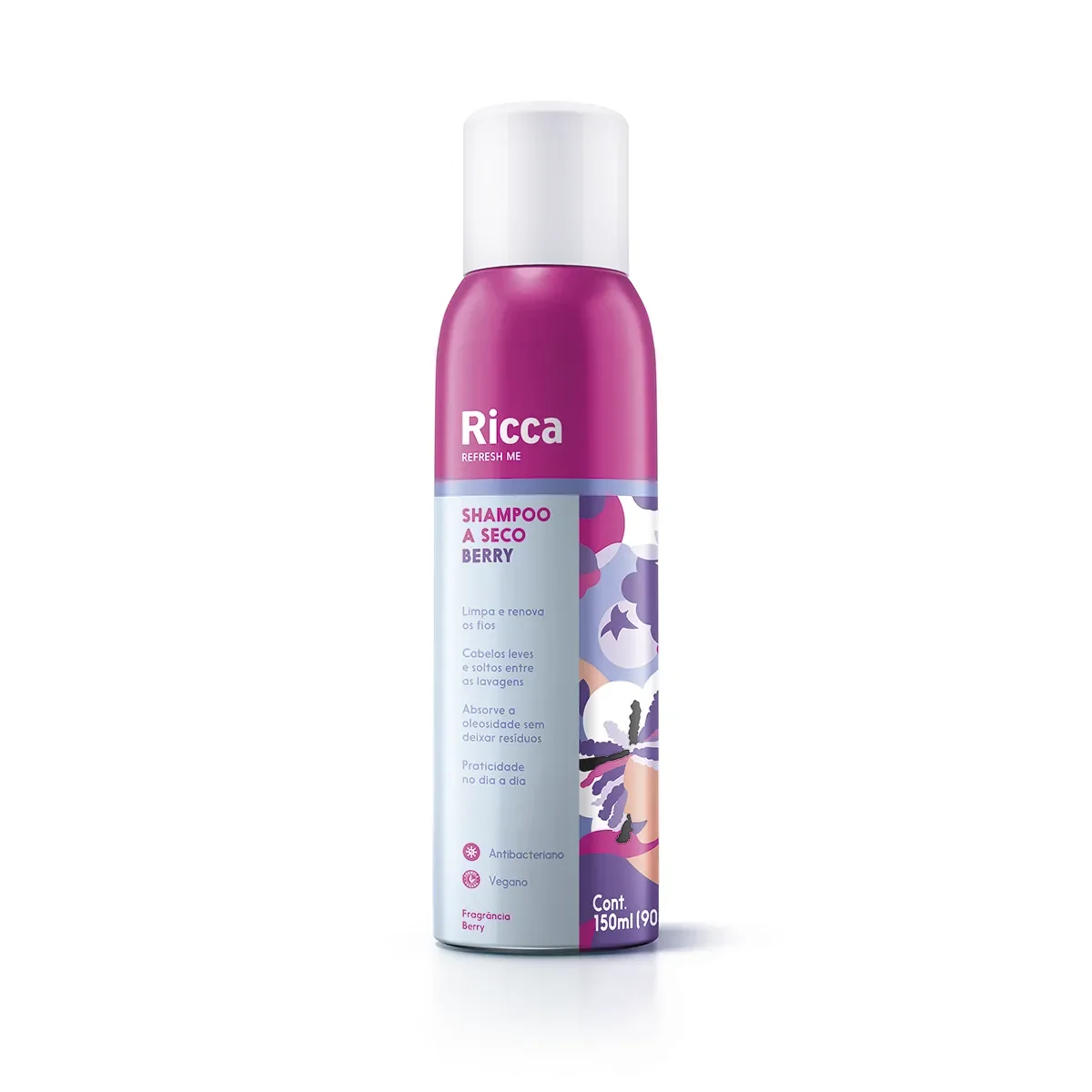 Shampoo a Seco Ricca Shakeberry 150ml - imagem 1