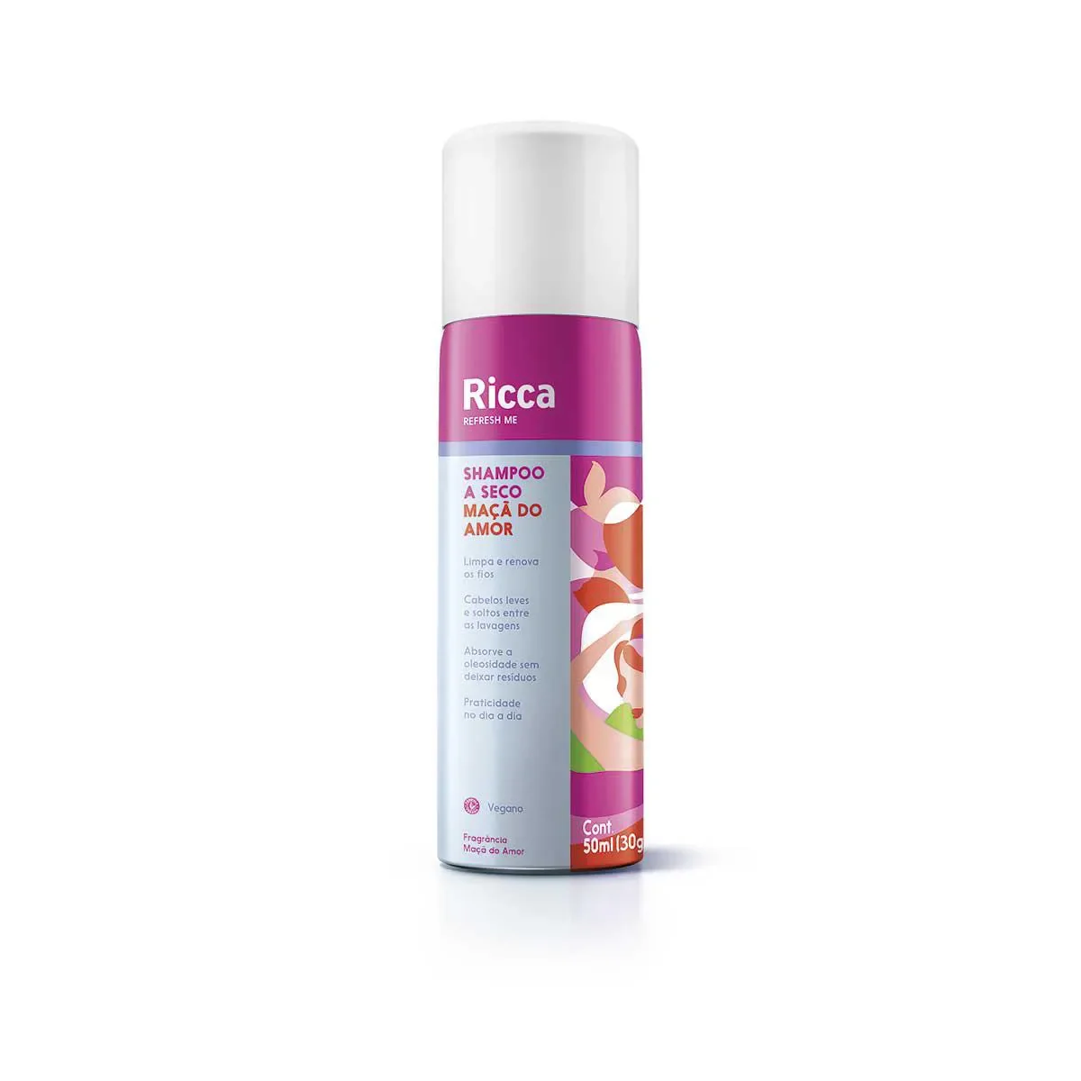 Shampoo a Seco Ricca Maçã do Amor 50ml - imagem 1