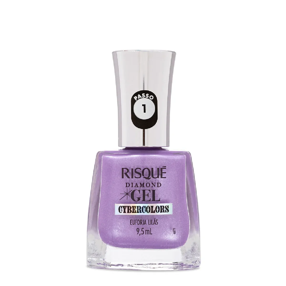 Esmalte Gel Risqué Diamond Cybercolors Metalizado 9,5ml - Euforia Lilas - imagem 1