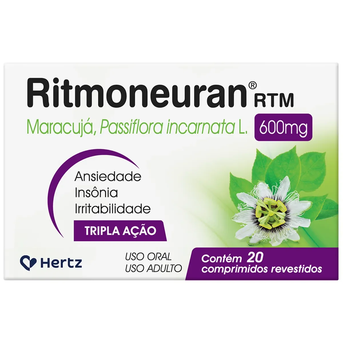 Ritmoneuran RTM 600mg 20 comprimidos - imagem 1