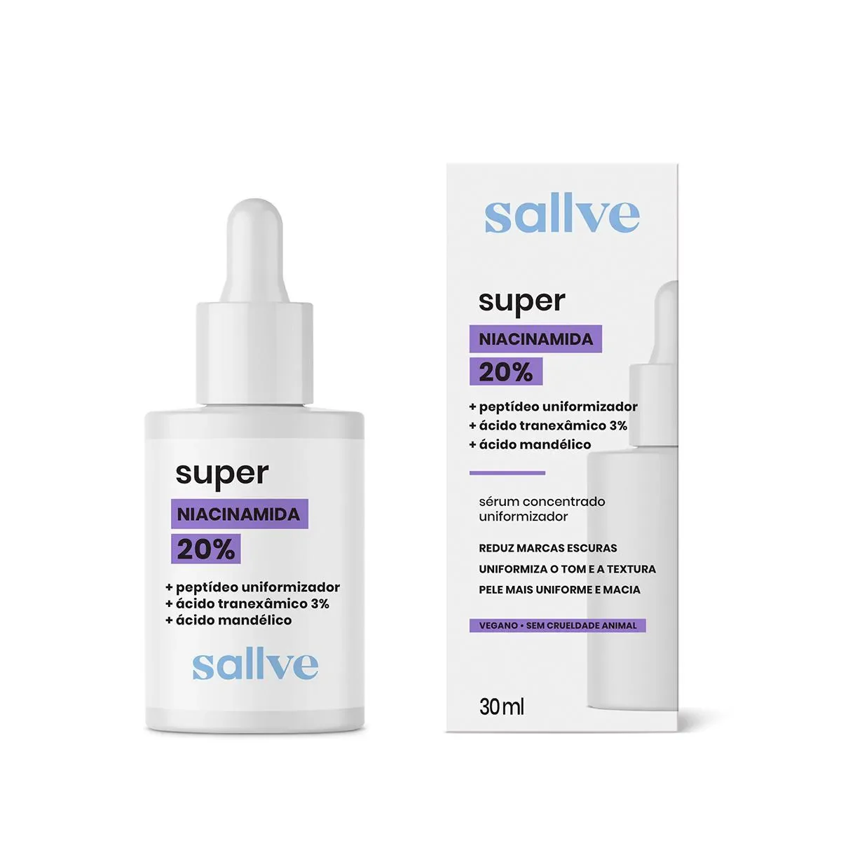 Sérum Facial Super Niacinamida 20% Sallve 30ml - imagem 1