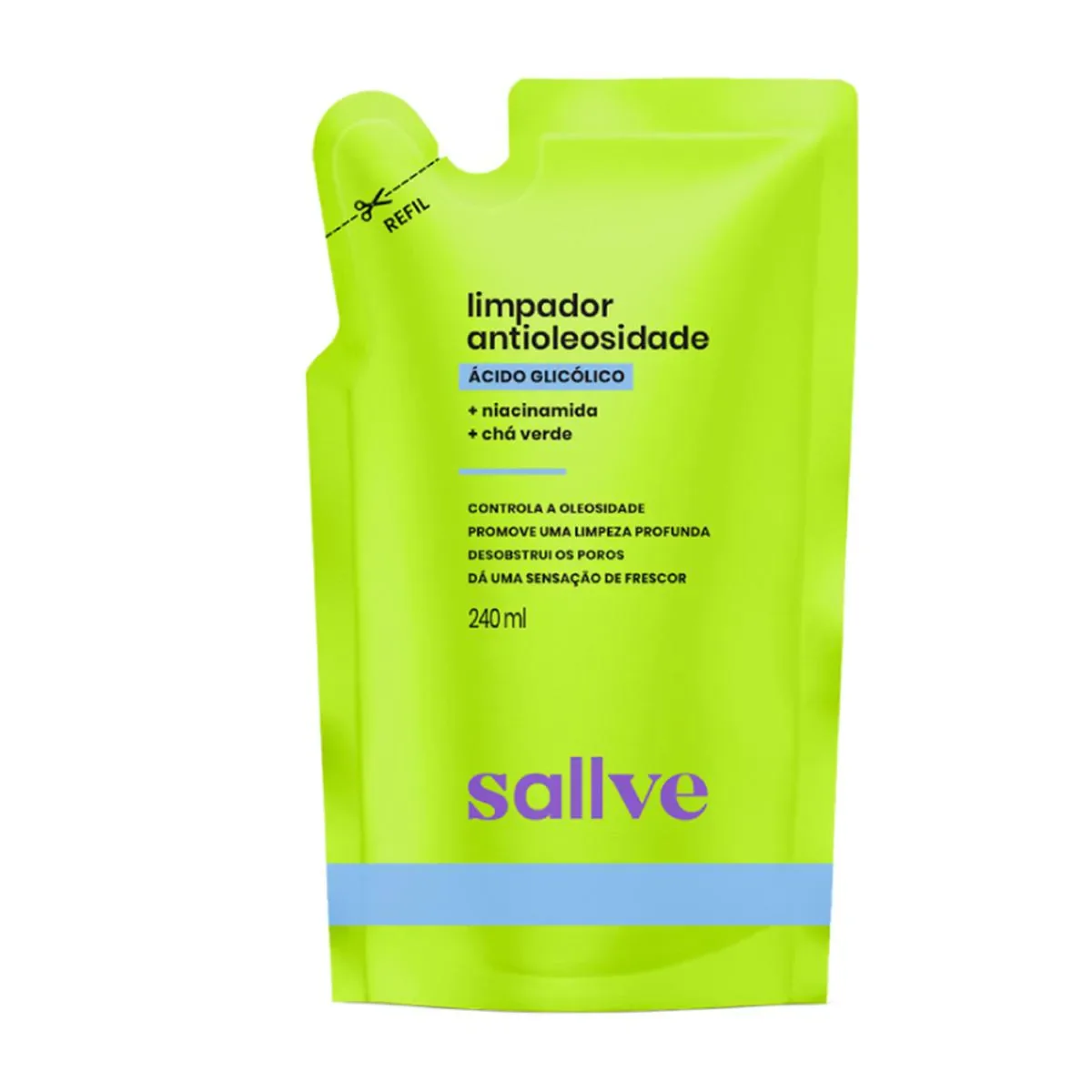 Refil Limpador Facial Antioleosidade Sallve 240ml - imagem 1