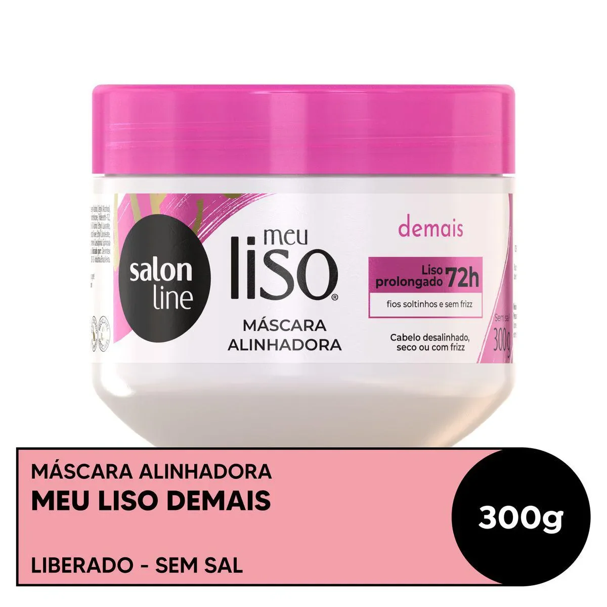 Máscara de Hidratação Capilar Cabelo Liso Salon Line Meu Liso Demais 300g - imagem 1