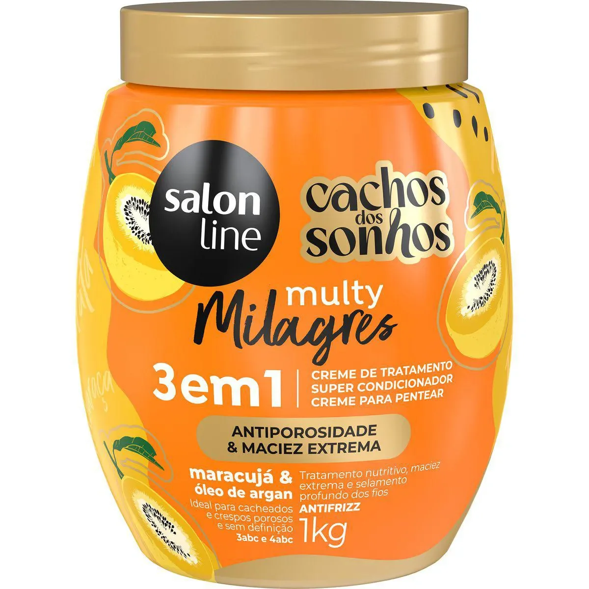 Creme de Tratamento Salon Line Multy Milagres 3 em 1 Maracujá 1kg - imagem 1