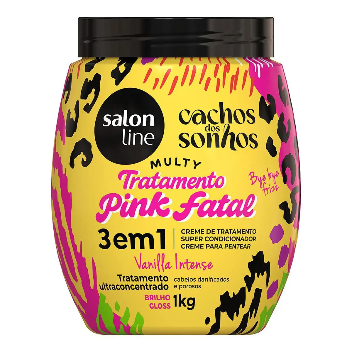 Creme 3 em 1 Salon Line Cachos dos Sonhos Multy Tratamento Pink Fatal Vanilla 1kg - imagem 1