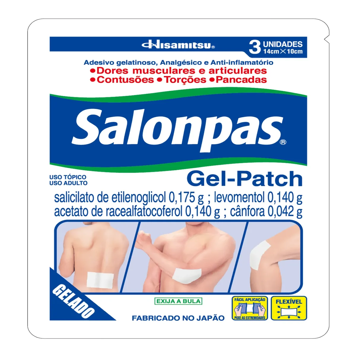 Salonpas Gel Patch com 3 unidades - imagem 1