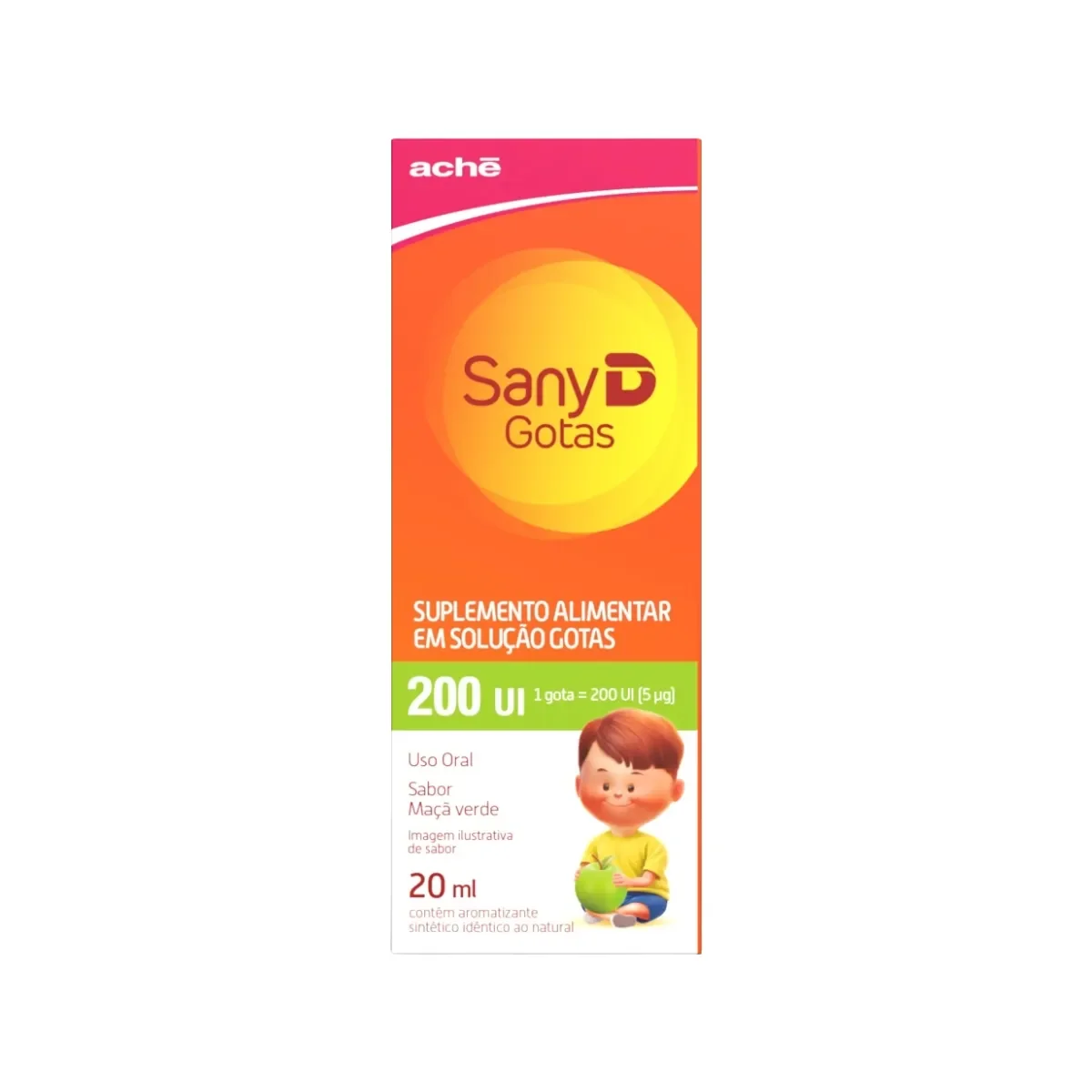 Vitamina D 200UI Sany D Maçã Verde Gotas 20ml - imagem 1