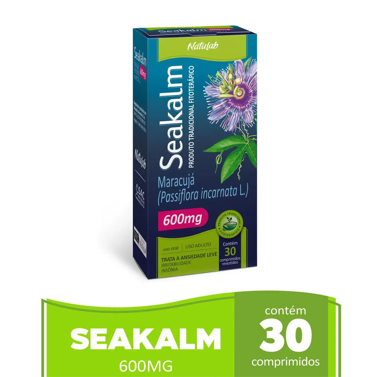 Seakalm Passiflora Incarnata L. 600mg - 30 comprimidos - imagem 1