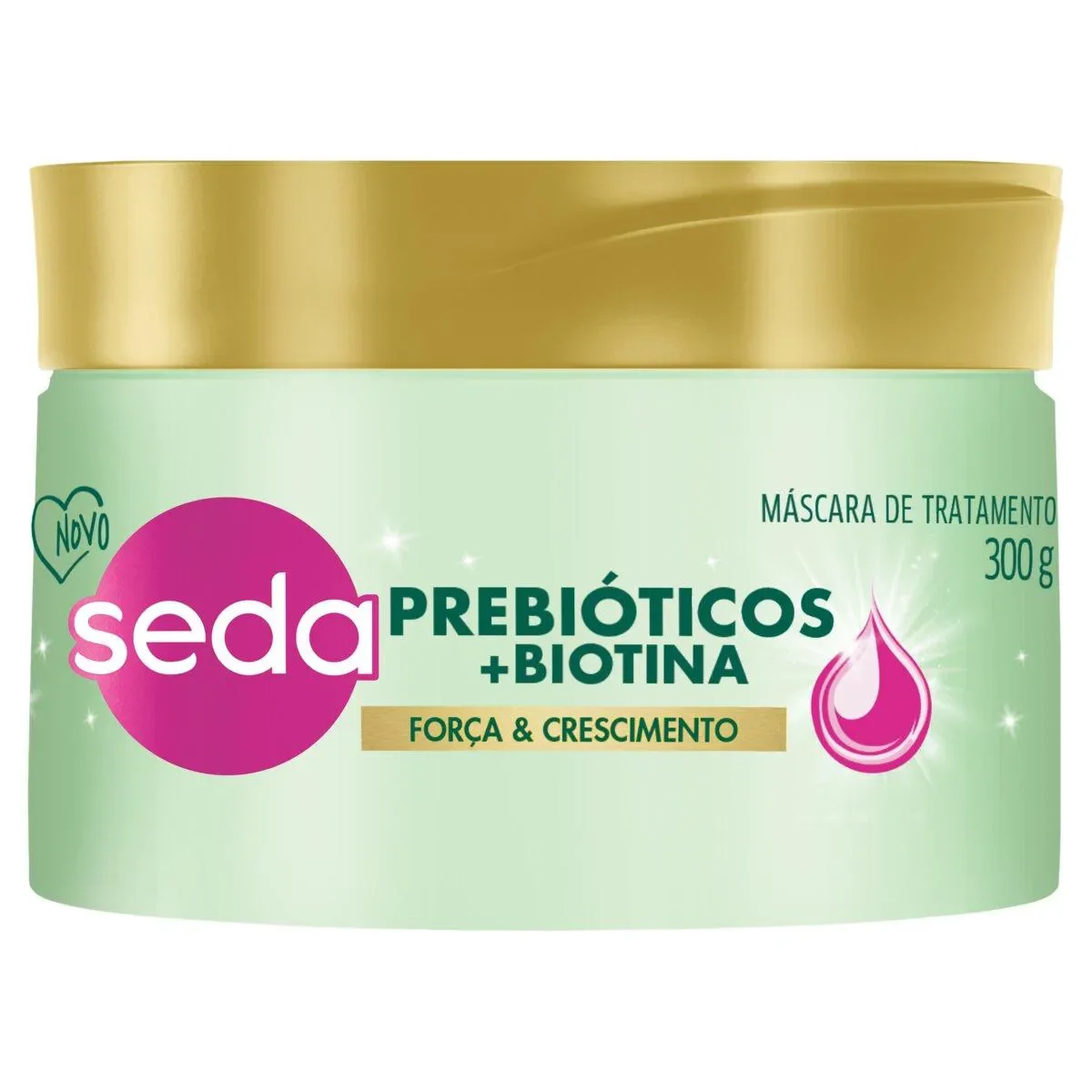 Máscara de Tratamento Seda Força e Crescimento Prebióticos + Biotina 300g - imagem 1