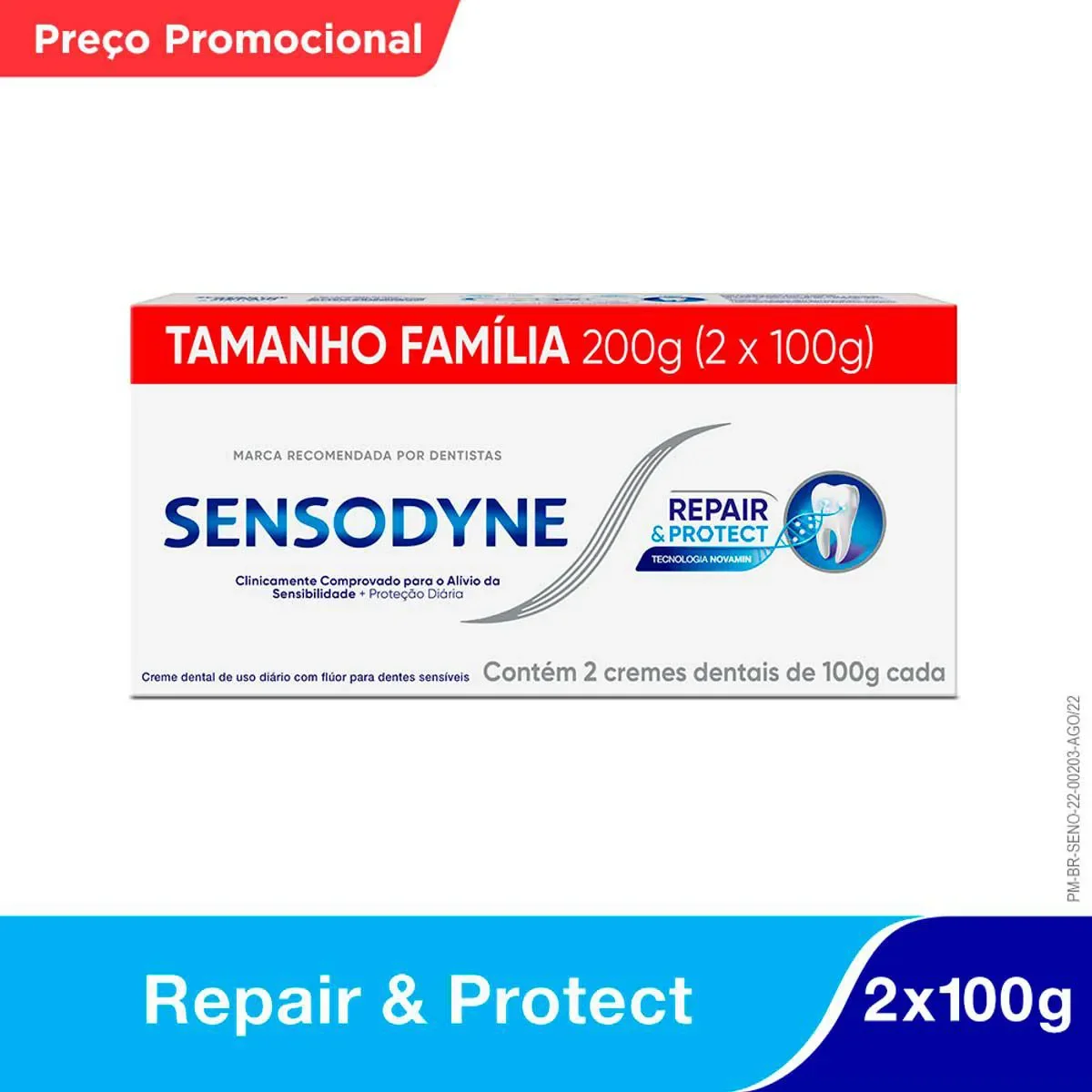 Creme Dental Sensodyne Repair & Protect 100g 2 unidades - imagem 1
