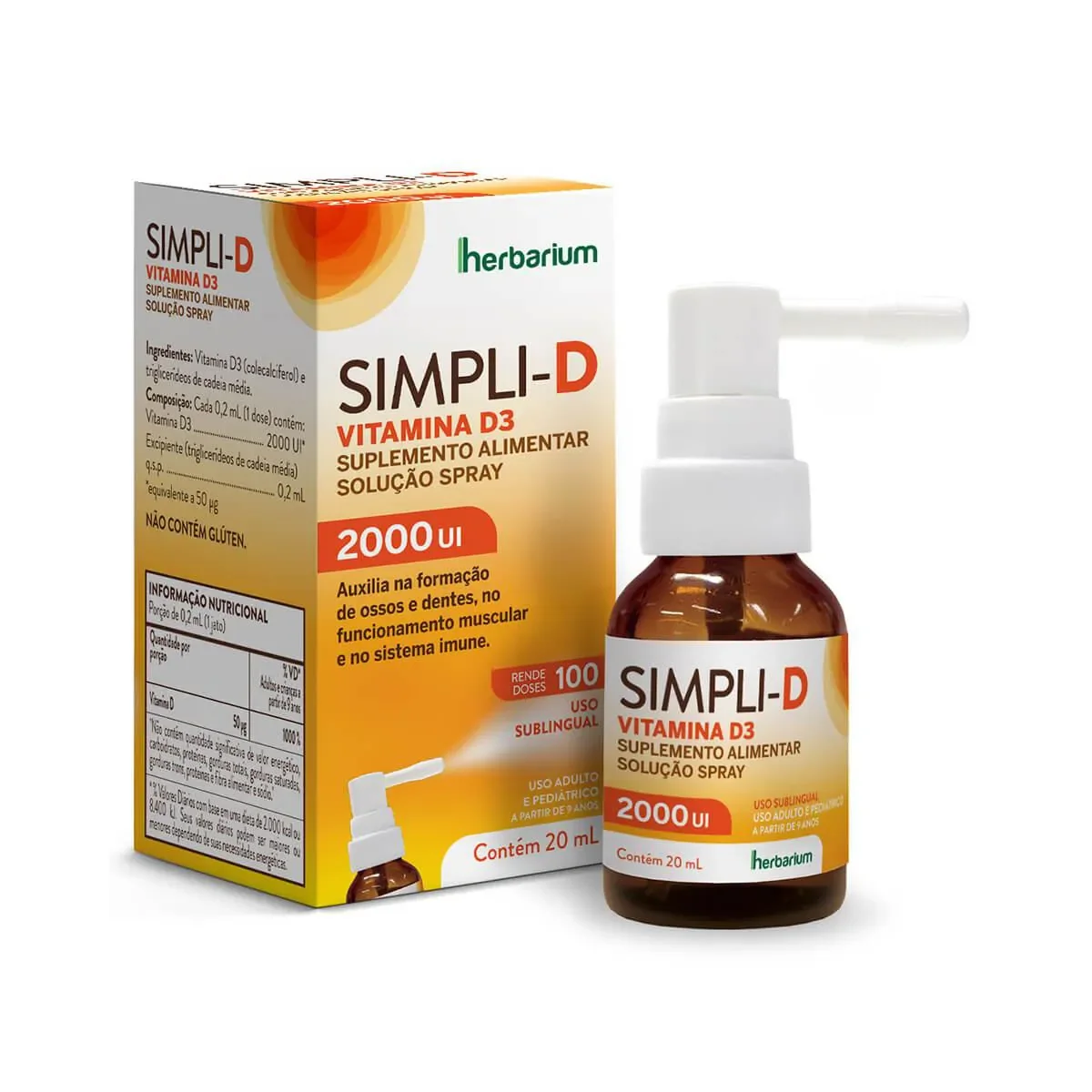 Vitamina D 2.000UI Simpli-D Spray 20ml - imagem 1