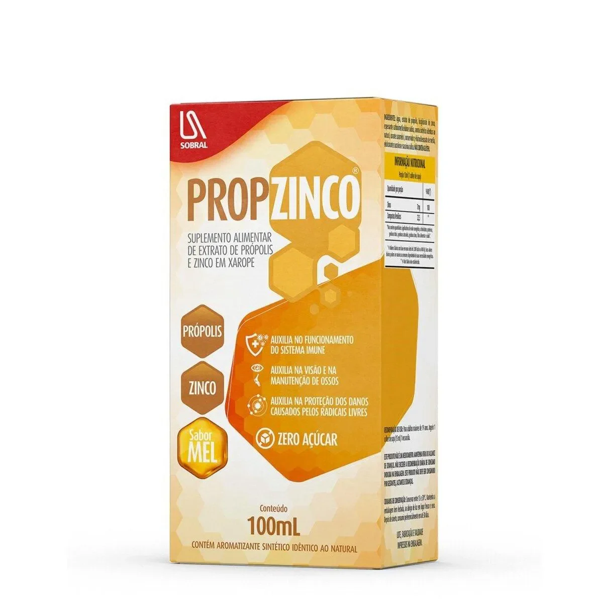 Suplemento Alimentar Propzinco Xarope Sabor Mel 100ml - imagem 1