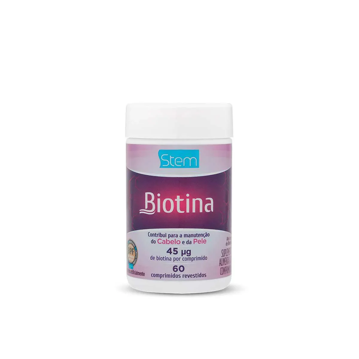 Suplemento Alimentar Biotina para Cabelo e Pele com 60 comprimidos - imagem 1
