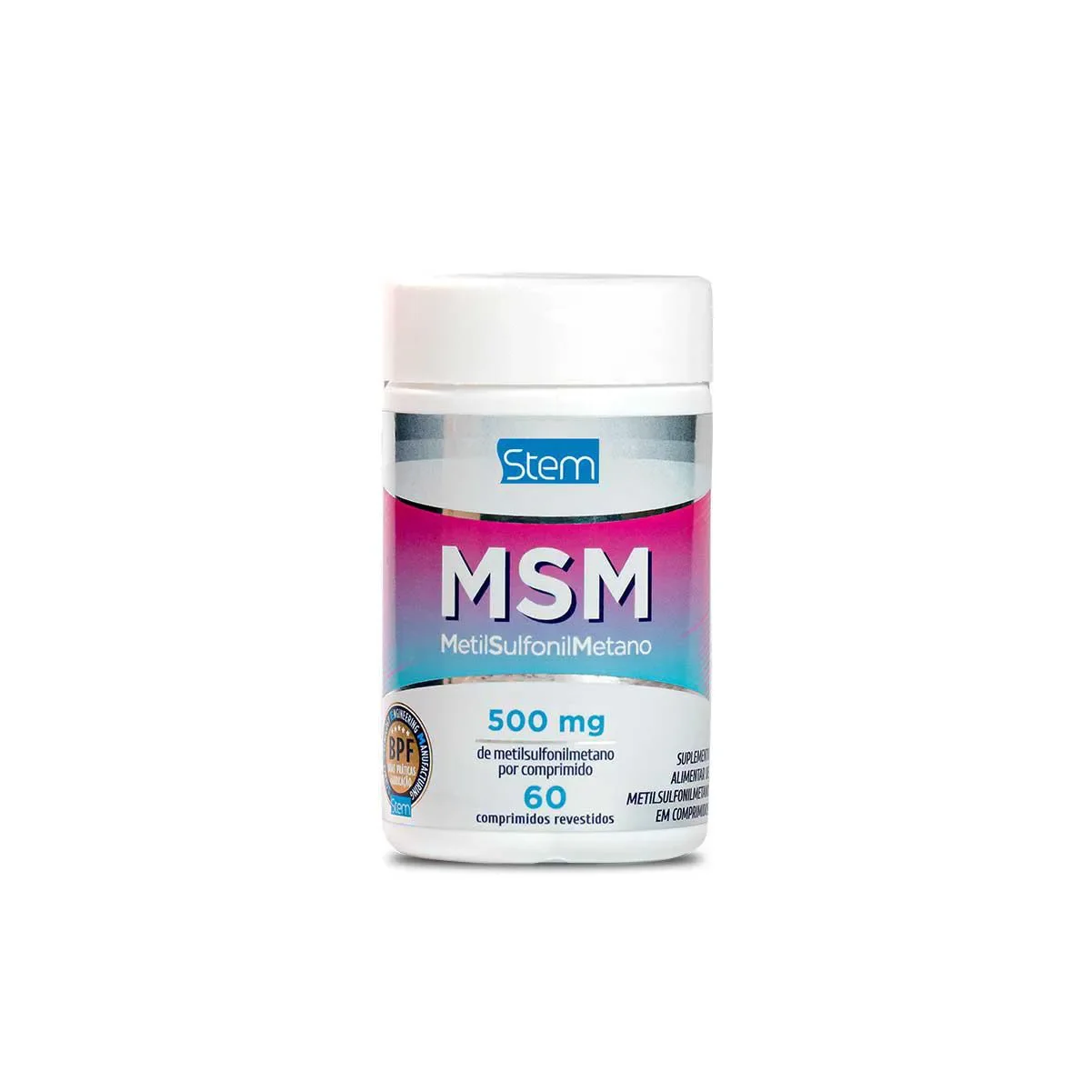 Suplemento Alimentar Stem MSM Metilsulfonilmetano 500mg - 60 Cápsulas - imagem 1