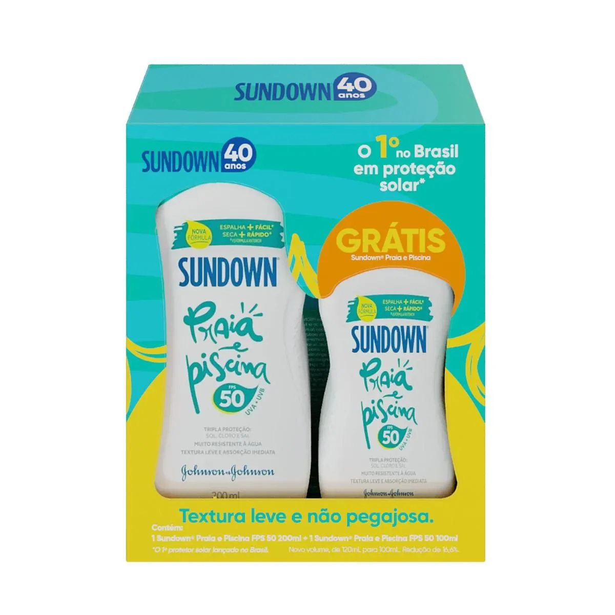 Kit Protetor Solar Sundown Praia & Piscina FPS 50 200ml + 120ml - imagem 1