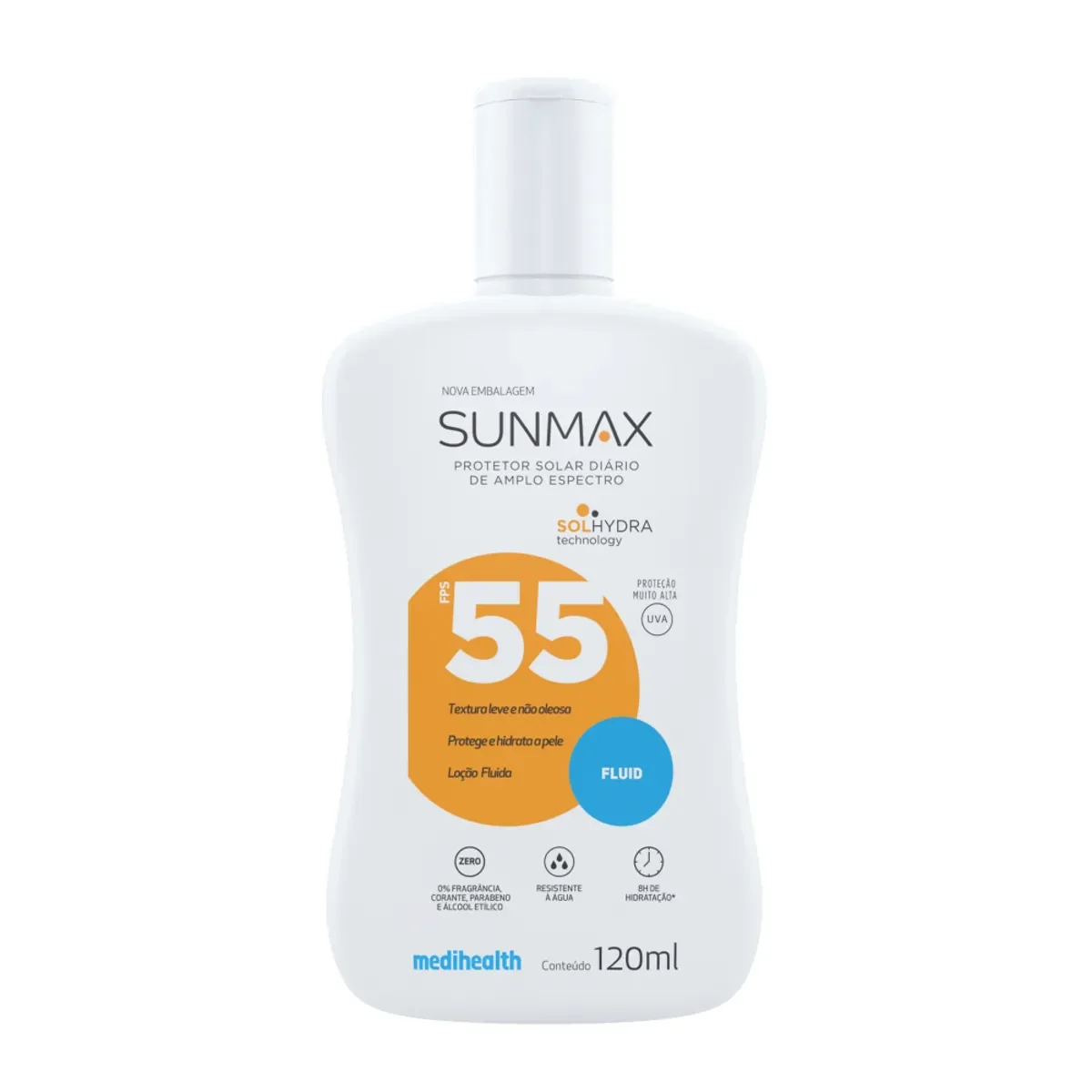 Protetor Solar Facial Fluido FPS 55 Sunmax Pele mista - imagem 1