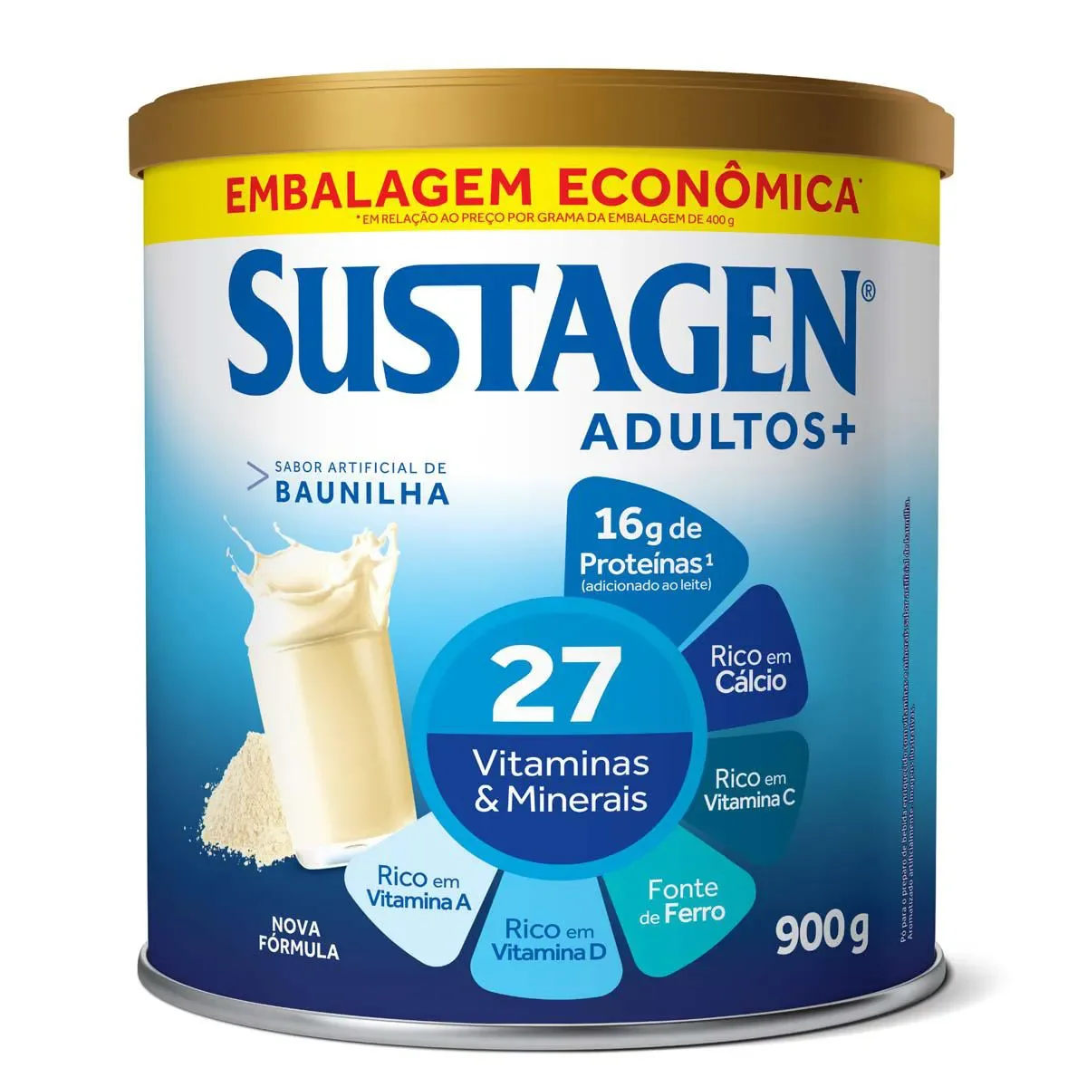 Complemento Alimentar Sustagen Adultos+ 900g - imagem 1