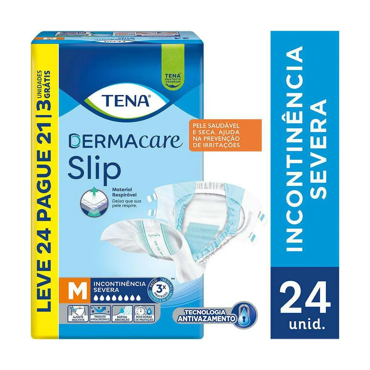 Fralda Geriátrica Tena Dermacare Slip M 24 unidades - imagem 1
