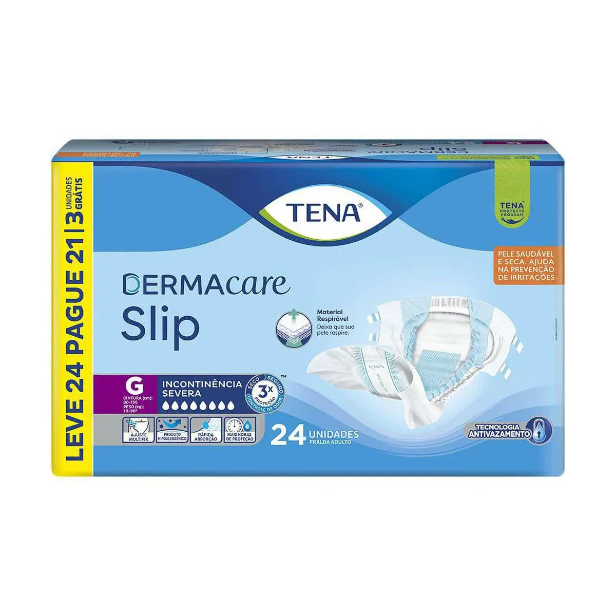 Fralda Geriátrica Tena Dermacare Slip G 24 unidades - imagem 1