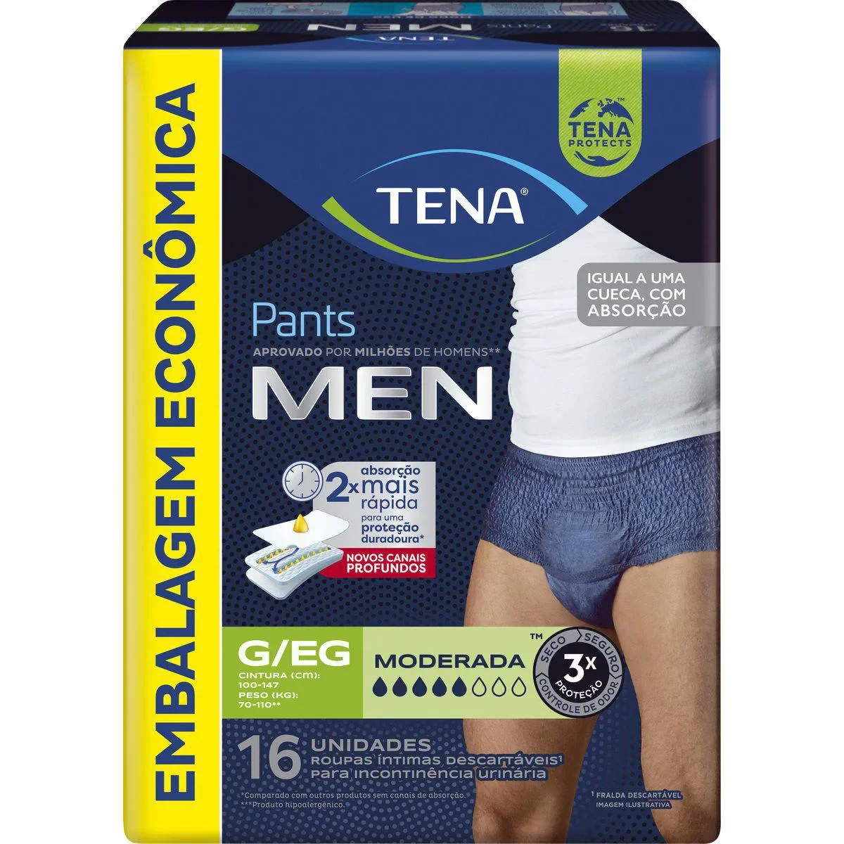 Roupa Íntima Descartável Tena Pants Men 16 unidades - imagem 1
