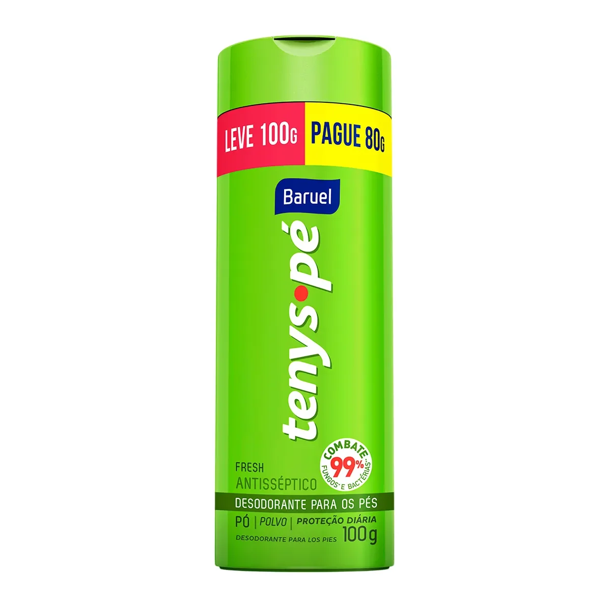 Talco Desodorante para os Pés Tenys Pé Baruel Fresh 100g - imagem 1