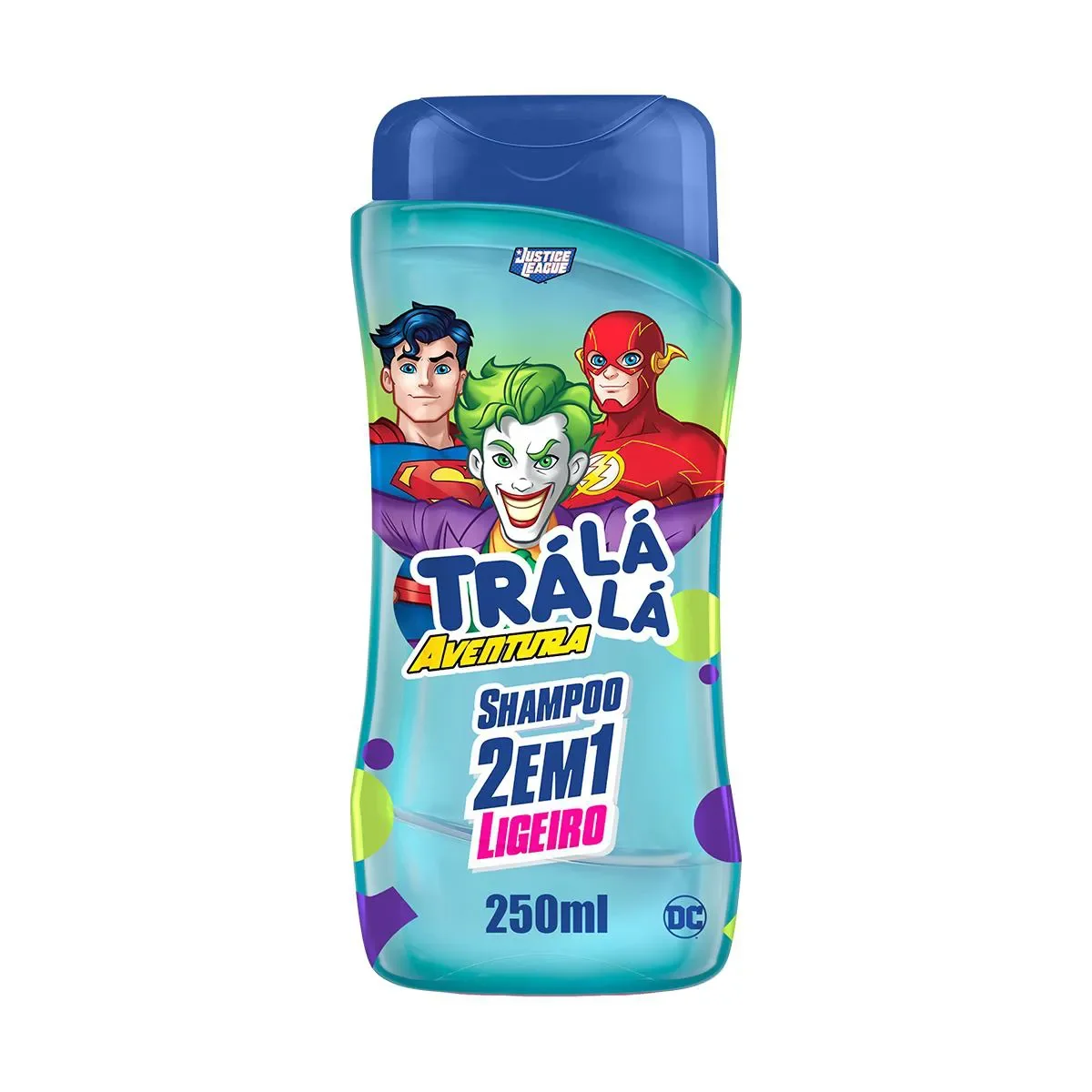 Shampoo Infantil 2 em 1 Trá Lá Lá Aventura Justice League Ligeiro 250ml - imagem 1