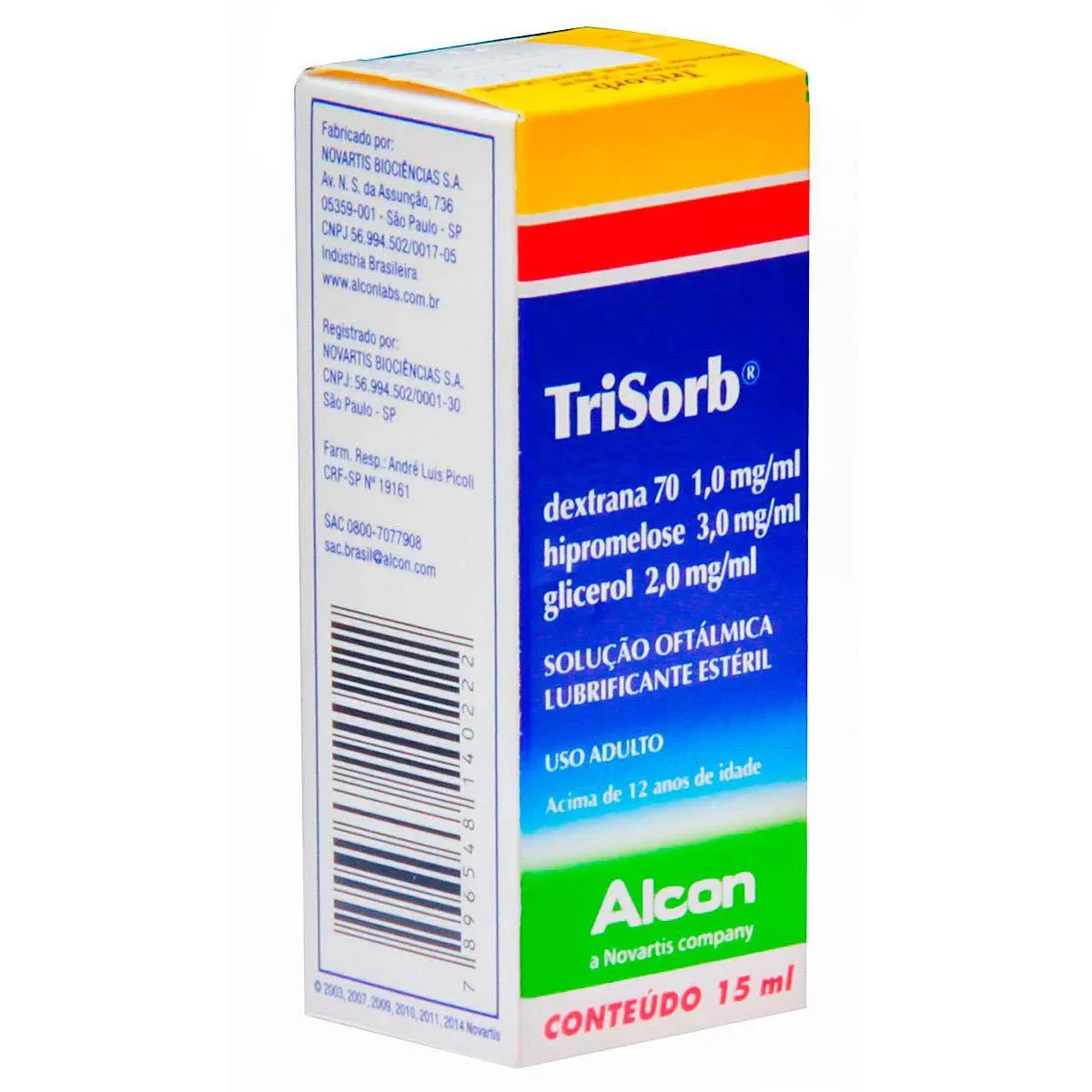Trisorb 1mg/ml + 3mg/ml + 2mg/ml Solução Oftálmica com 15ml - imagem 1