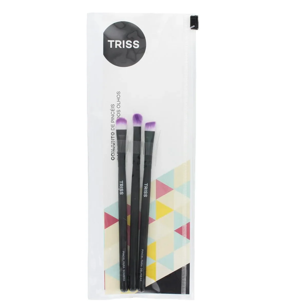 Kit Pincéis de Maquiagem para Sombra Triss 3 Unidades - imagem 1