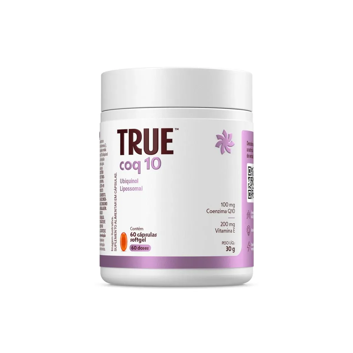 Suplemento Alimentar True Source True Coq10 Ubiquinol + Vitamina E + Lipossomal 60 Cápsulas - imagem 1
