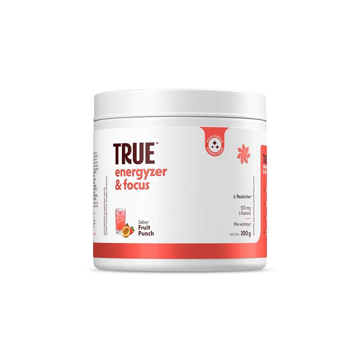 Pré Treino True Energyzer & Focus Ponche de Frutas 360g - imagem 1