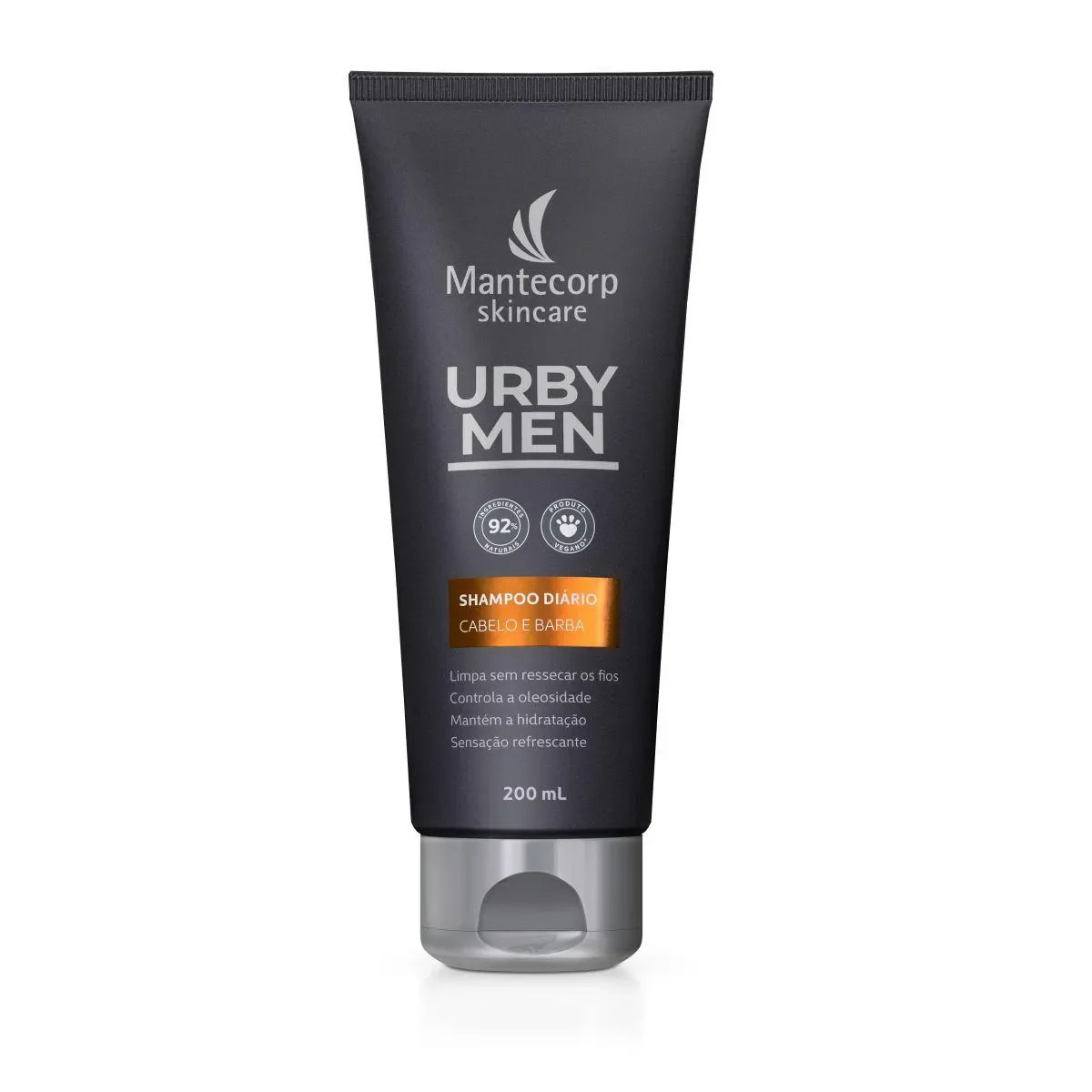 Shampoo Mantecorp Skincare Urby Men Cabelo e Barba Uso Diário 200ml - imagem 1