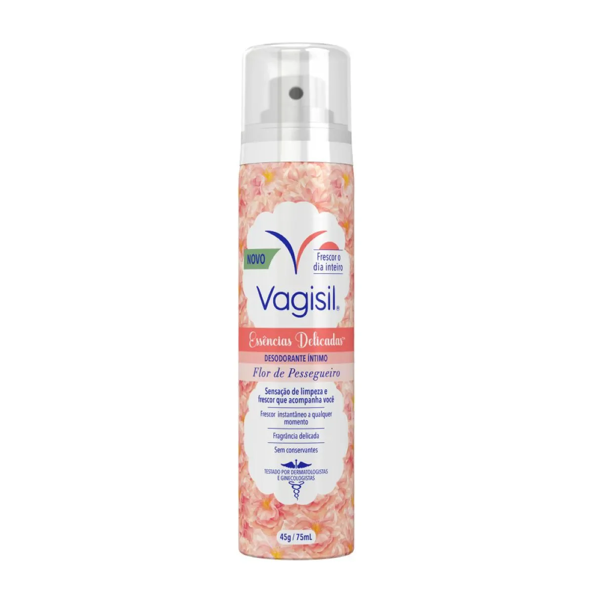 Desodorante Íntimo Vagisil Essências Delicadas Flor de Pessegueiro 75ml - imagem 1