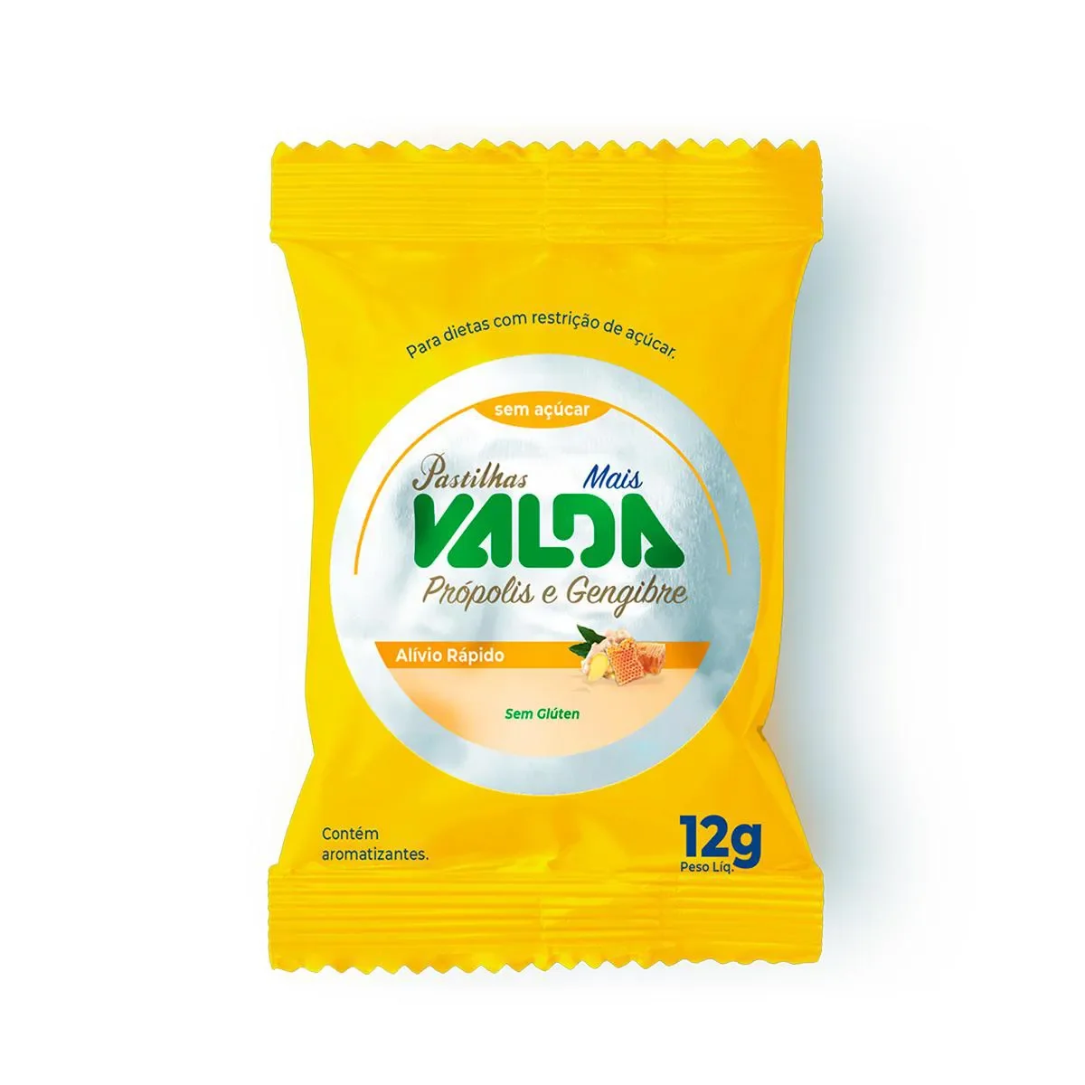 Pastilhas Valda Mais Sabor Própolis e Gengibre Sem Açúcar 12g - imagem 1