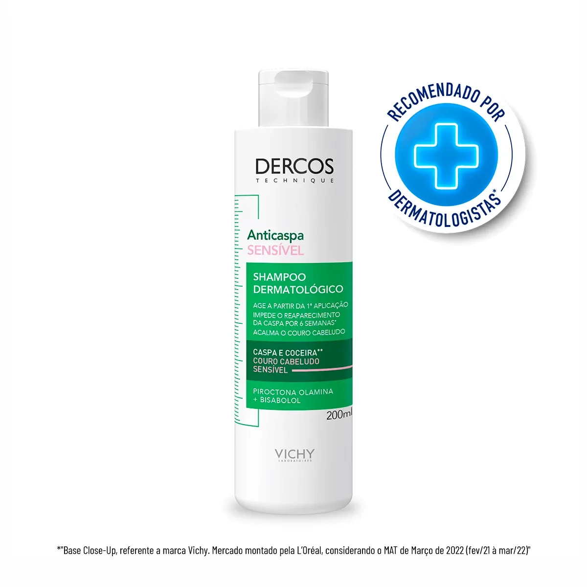 Shampoo Anticaspa Vichy Dercos Couro Cabeludo Sensível Caspa sem Irritar 200ml - imagem 1