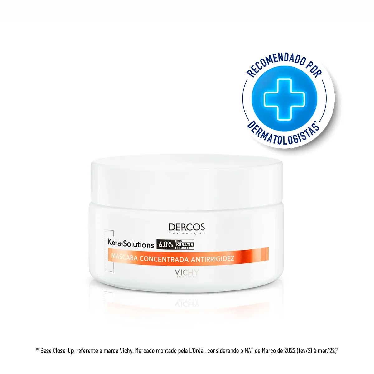 Máscara Capilar Concentrada Antirrigidez Vichy Dercos Kera-Solutions Tratamento Reconstructor para Cabelos Danificados 200ml - imagem 1