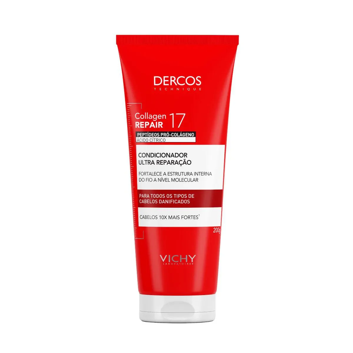 Condicionador Vichy Dercos Collagen Repair 17 Ultra Reparação Condicionador Fortalecedor com Colágeno 200g - imagem 1