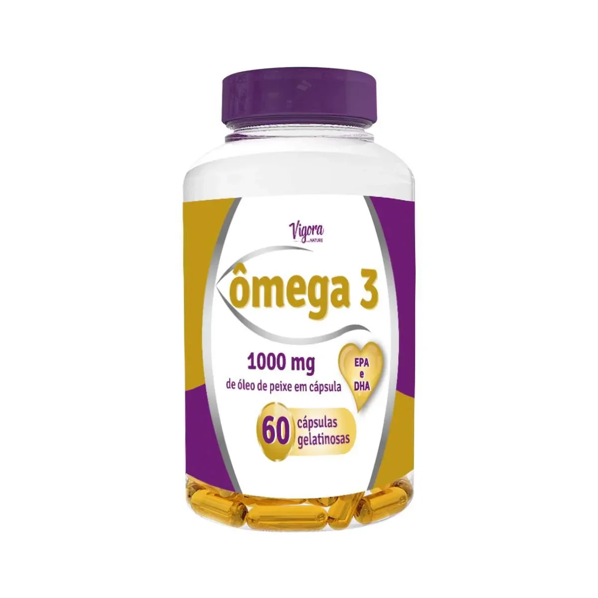 Ômega 3 Vigora Nature com 60 Cápsulas - imagem 1
