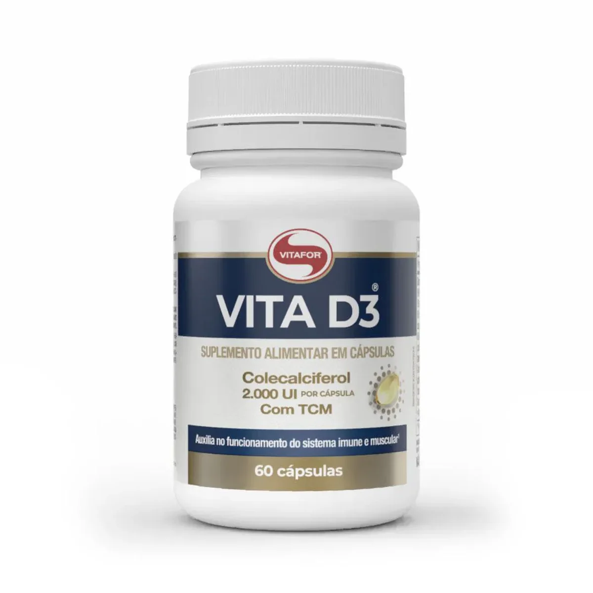 Vitamina D 2.000UI Vitafor 60 cápsulas - imagem 1