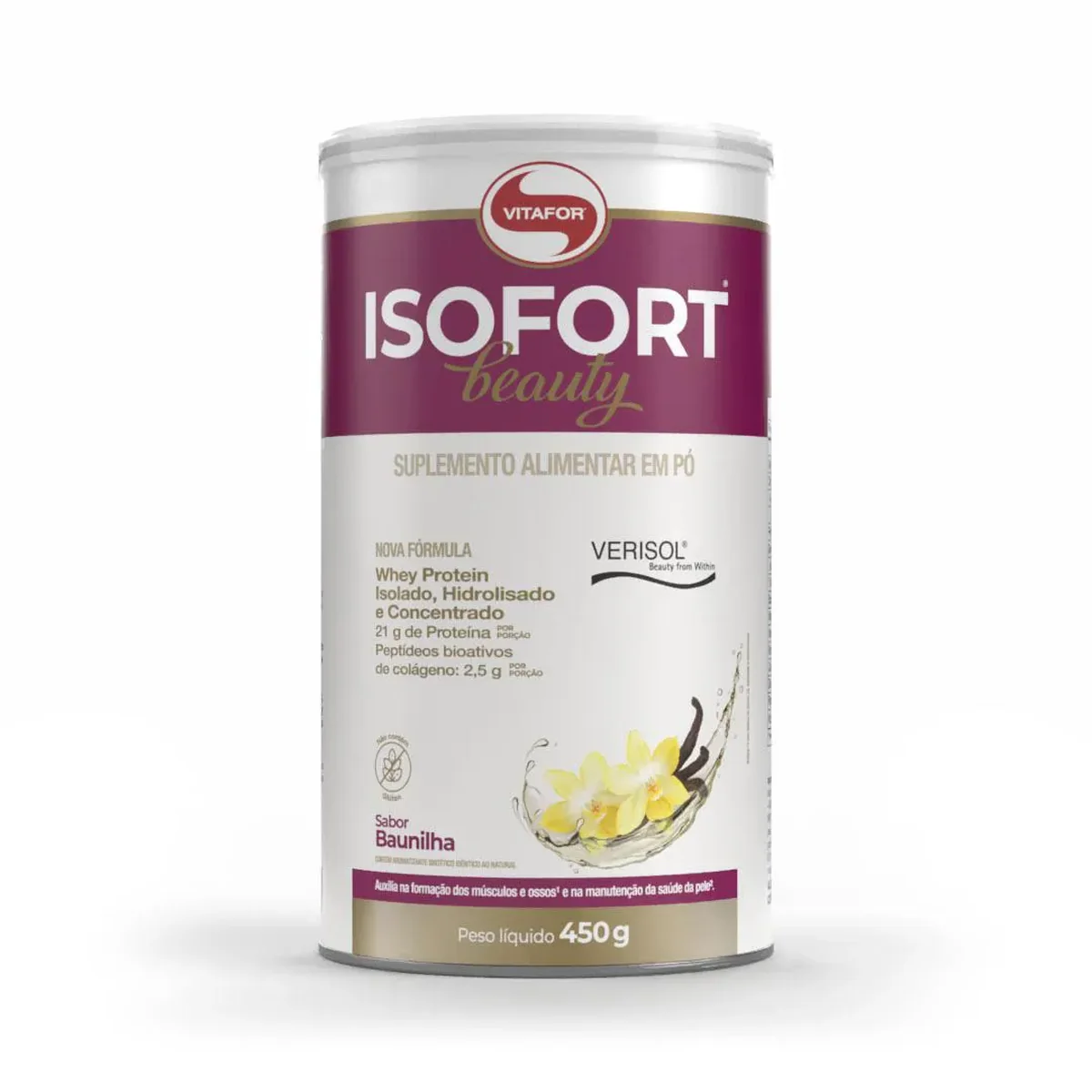 Proteína Vitafor Isofort Beauty 450g - imagem 1