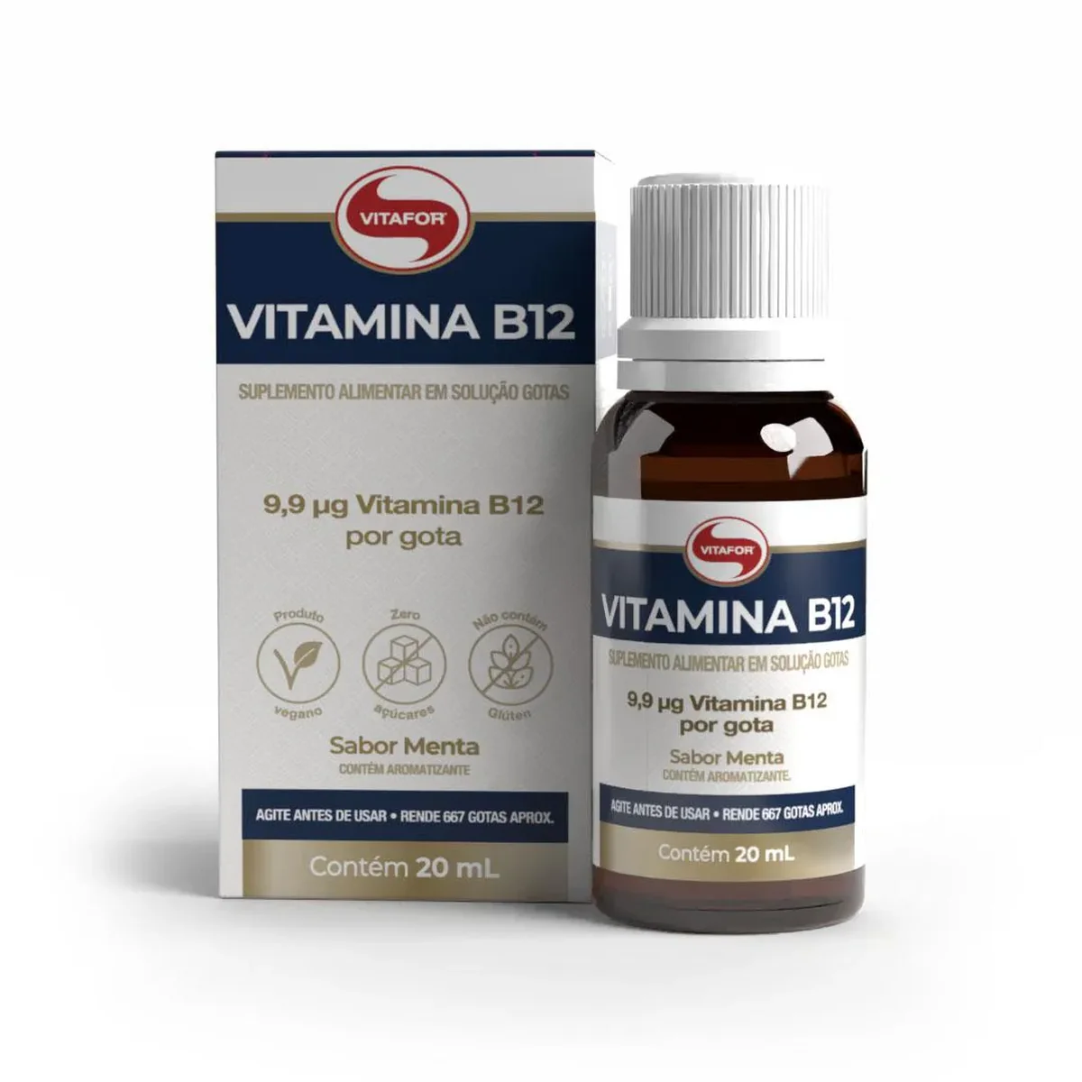 Vitamina B12 Vitafor Menta Gotas 20ml - imagem 1