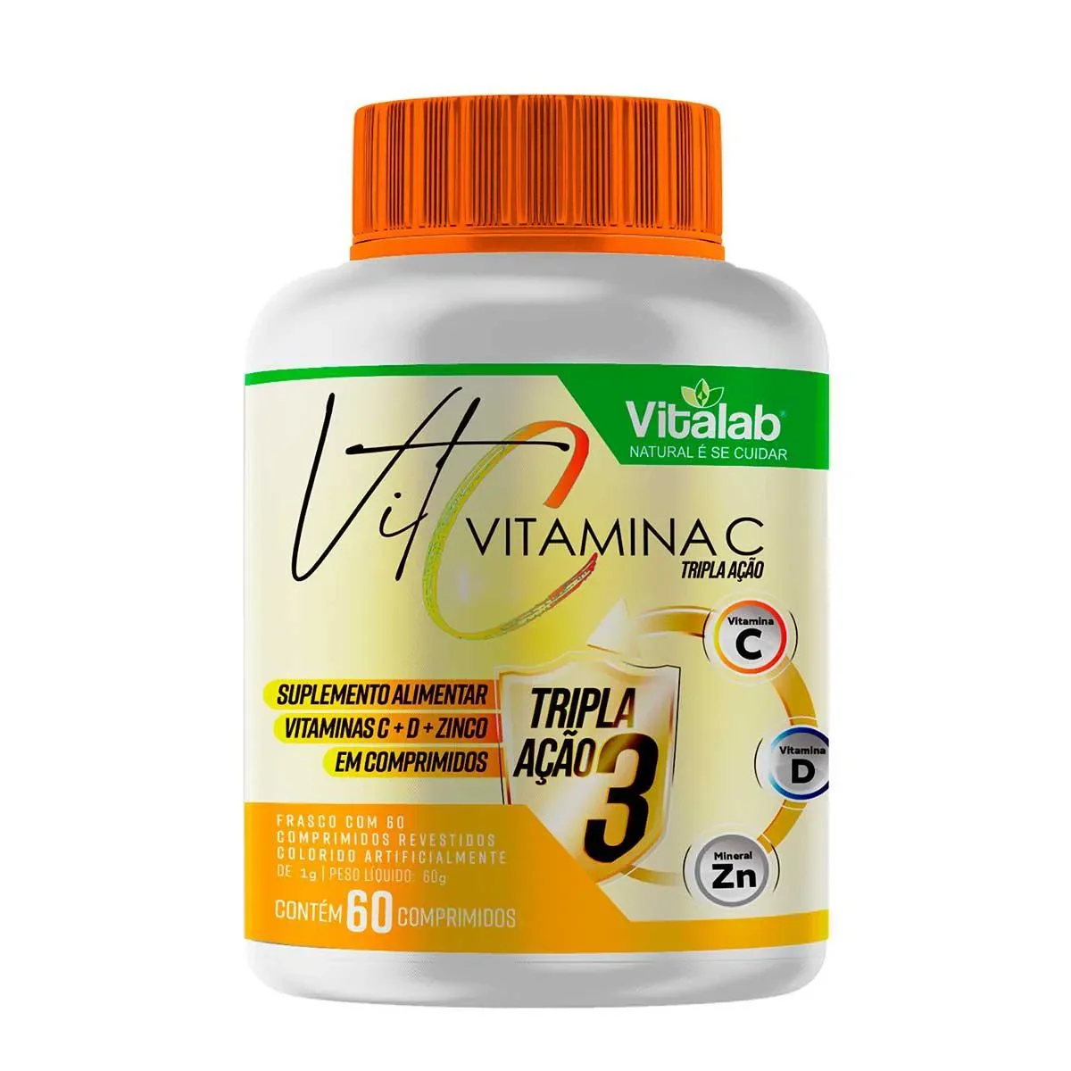 Vitamina C Vitalab 60 comprimidos - imagem 1