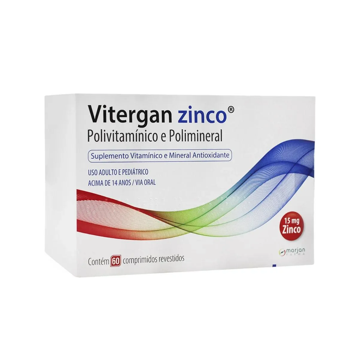 Polivitamínico Vitergarn Zinco 60 comprimidos - imagem 1