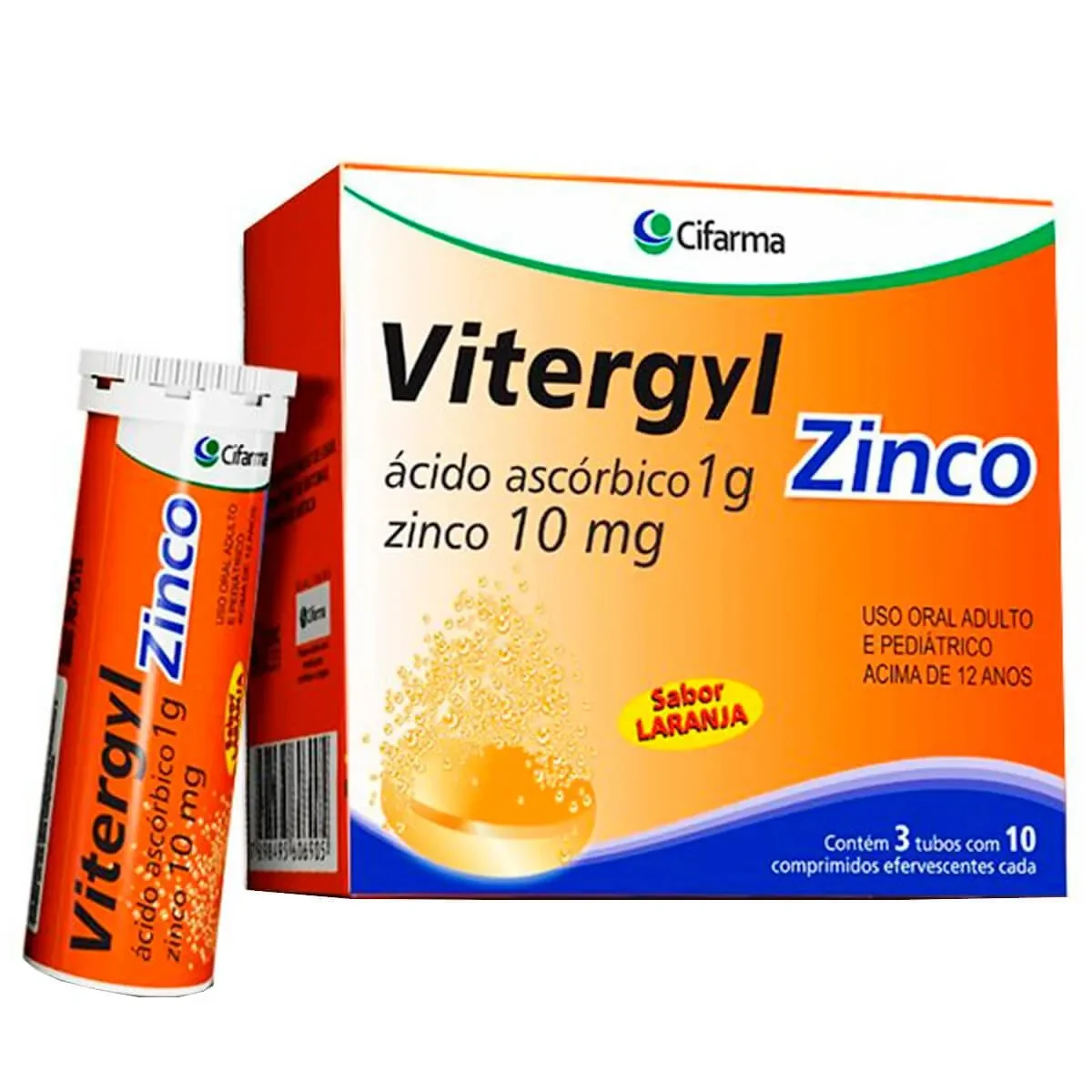 Vitamina C + Zinco Vitergyl 30 comprimidos - imagem 1