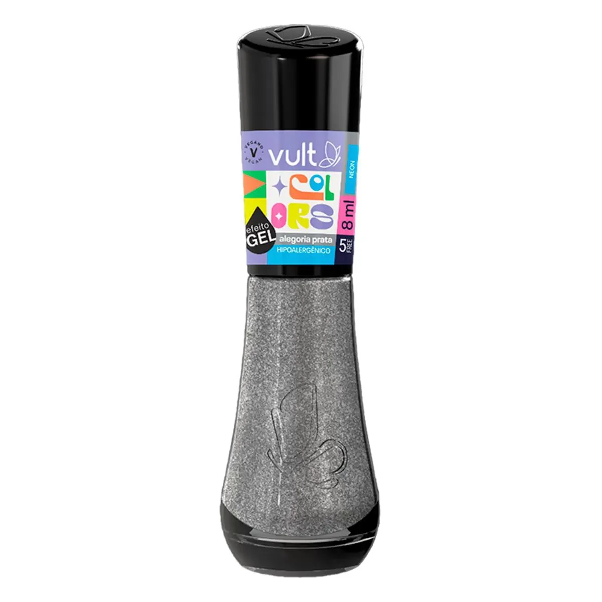 Esmalte Cintilante Vult Colors Efeito Gel Neon 5Free 8ml - imagem 1