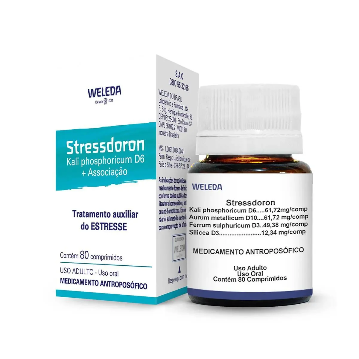 Stressdoron Weleda com 80 comprimidos - imagem 1