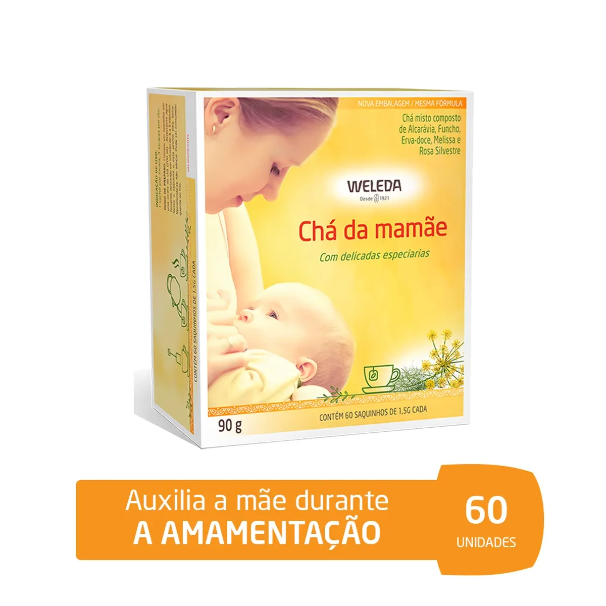 Chá da Mamãe Weleda para Amamentação 60 sachês - imagem 1