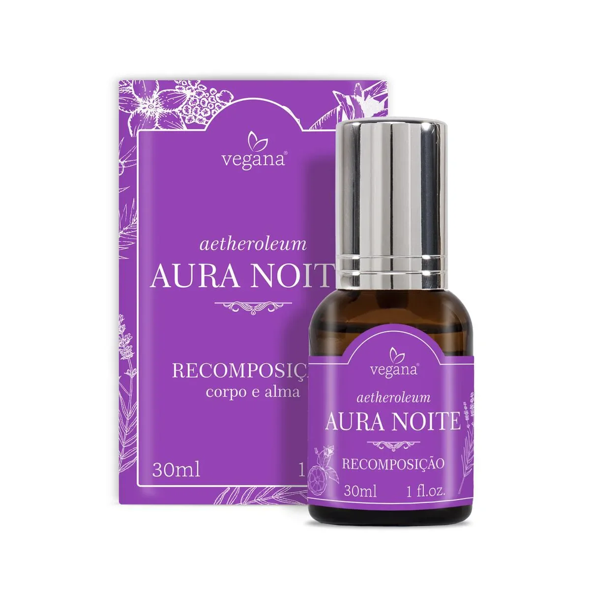 Spray de Ambiente Natural Vegana Aura Noite 30ml - imagem 1