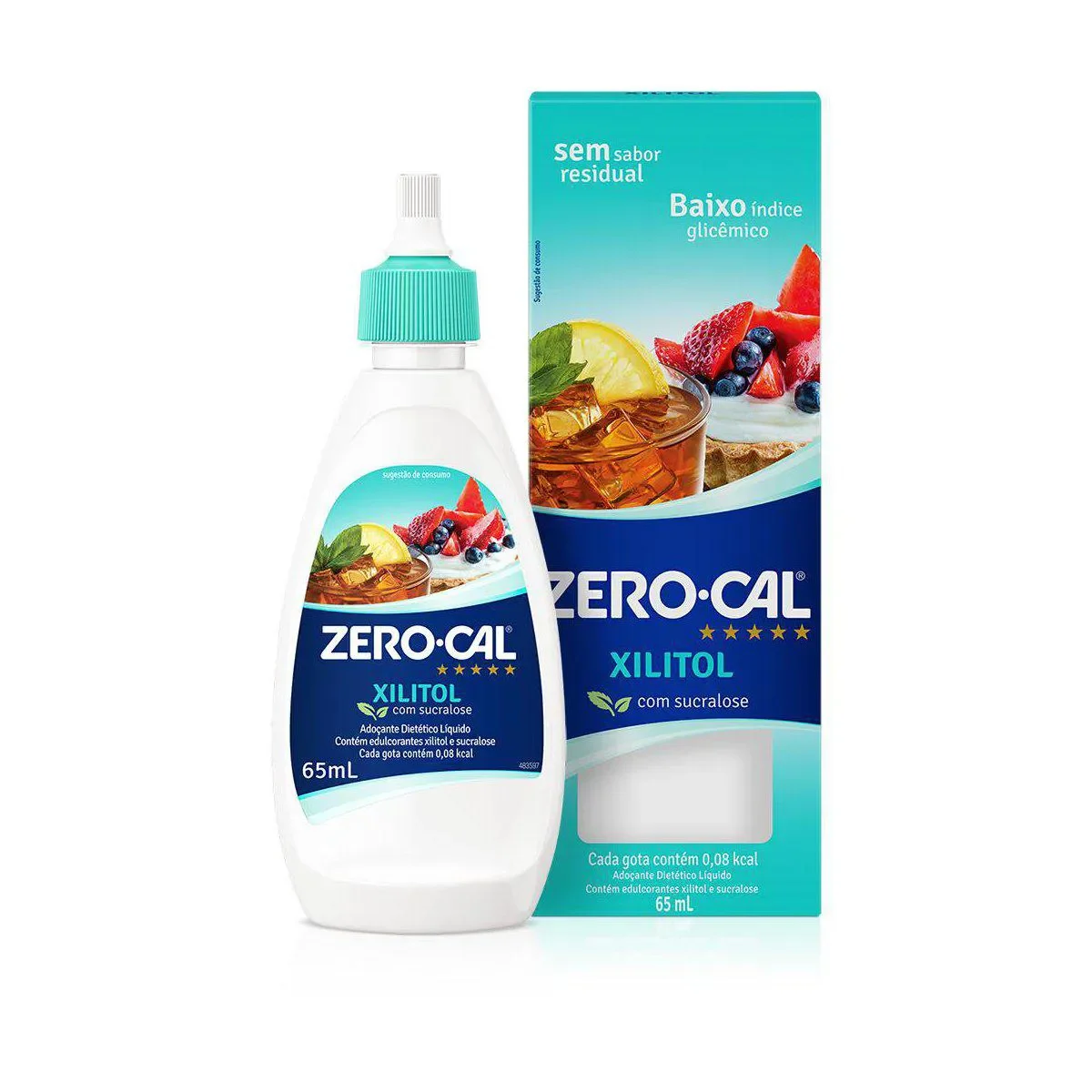 Adoçante Líquido Zero-Cal Xilitol Com Sucralose 65ml - imagem 1